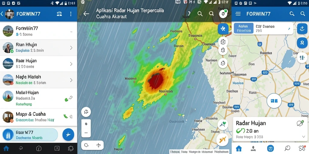 Tampilan antarmuka <strong>FORWIN77</strong> dengan fitur Radar Hujan yang informatif.