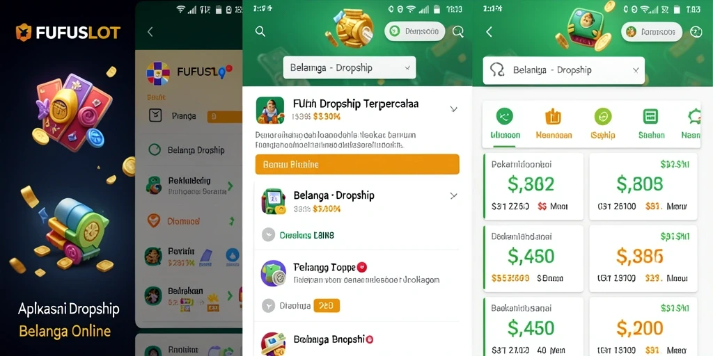Tampilan antarmuka aplikasi FUFUSLOT yang sederhana dan efisien.