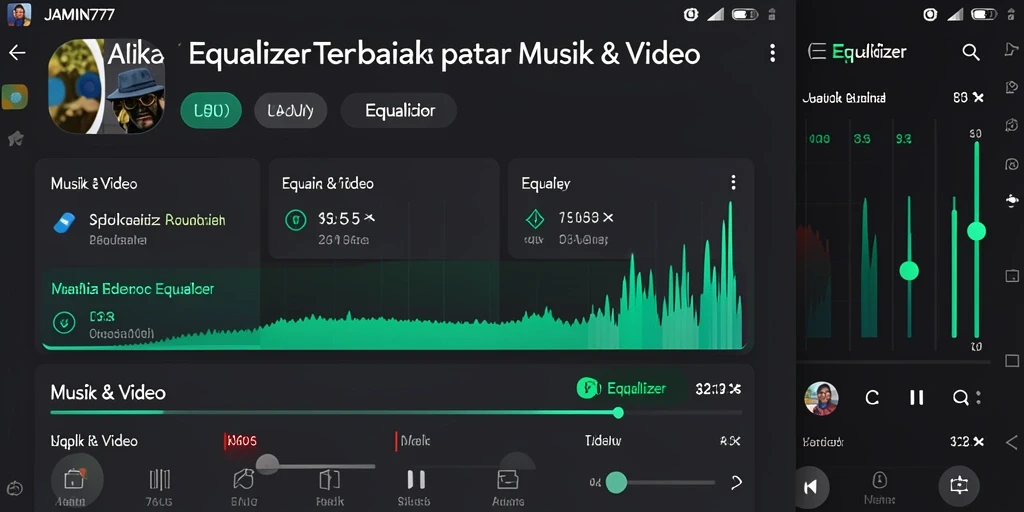Tampilan antarmuka JAMIN777 yang modern dan fungsional untuk pengaturan Equalizer.