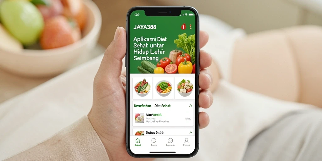 Antarmuka pengguna JAYA388 yang menarik dan fungsional untuk diet sehat.