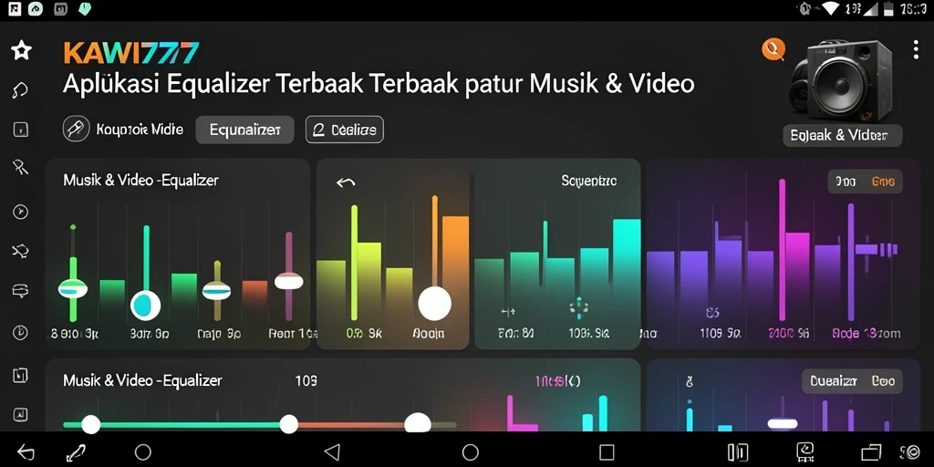 Tampilan antarmuka KAWI777 yang intuitif untuk pengaturan Equalizer.