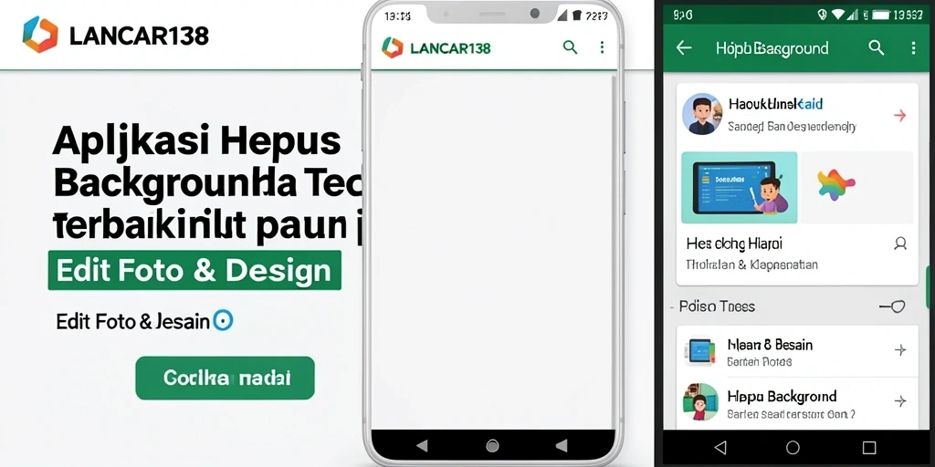 Antarmuka aplikasi LANCAR138 saat menghapus background gambar.