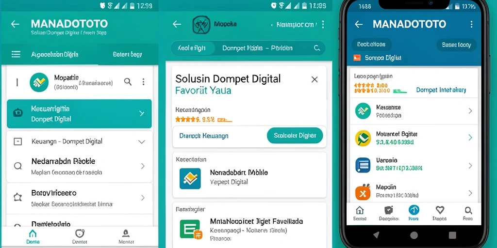 Antarmuka modern dan memudahkan transaksi dompet digital.