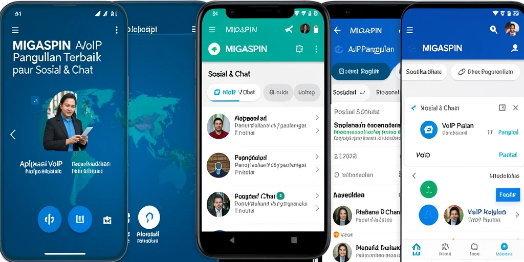 Antarmuka MIGASPIN yang sederhana dan intuitif untuk VoIP Panggilan.
