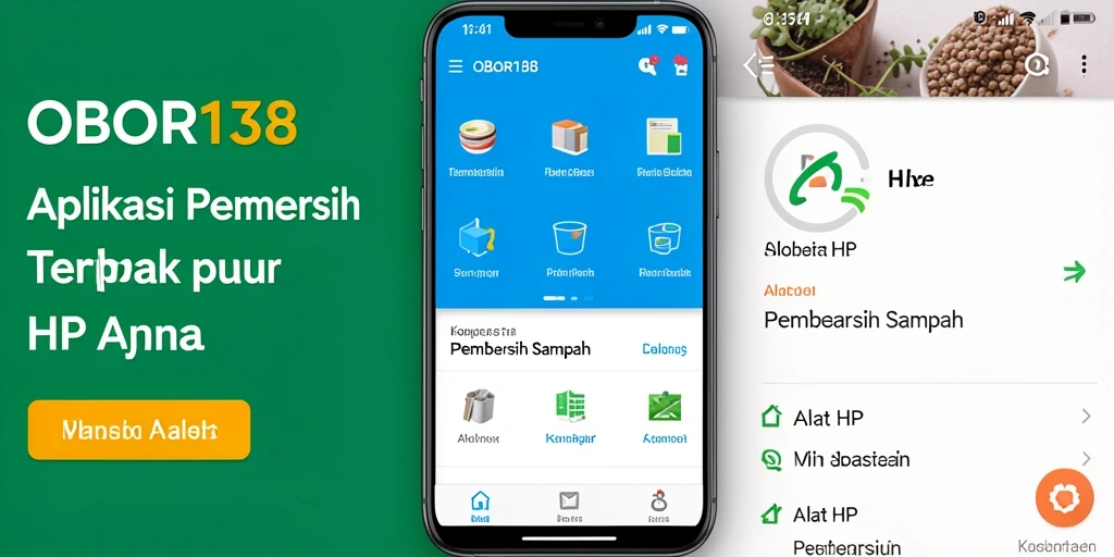 Tampilan antarmuka aplikasi Pembersih Sampah OBOR138 yang mesra pengguna.