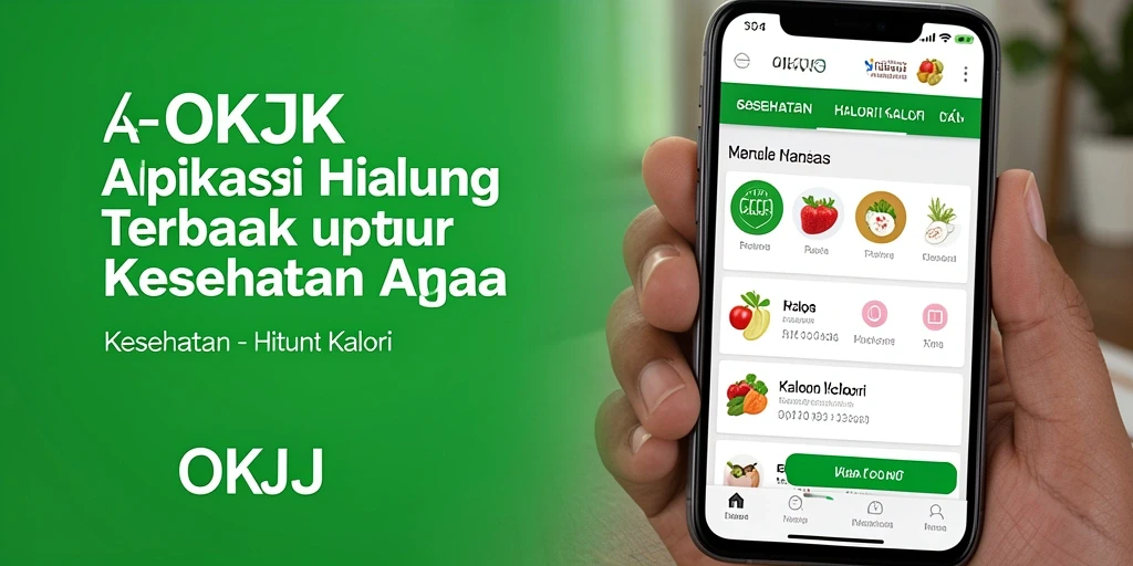 Antarmuka OKJK menunjukkan fitur penghitungan kalori yang praktis dan mudah digunakan.