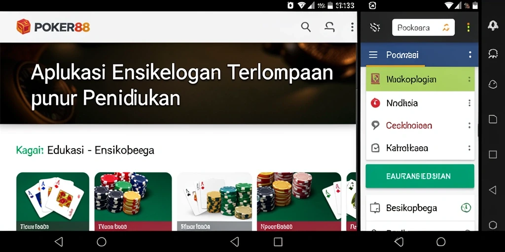 Antarmuka aplikasi POKER88 yang informatif dan mudah digunakan.