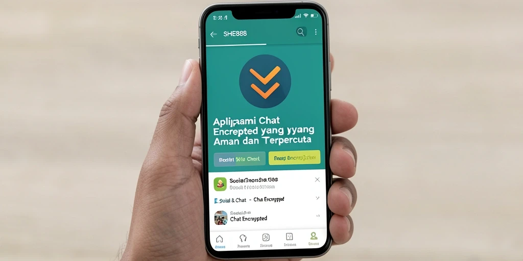 Antarmuka pengguna SHE888 yang intuitif dan aman untuk chatting.