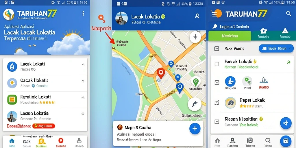 Tampilan antarmuka TARUHAN77 saat melacak lokasi pengguna secara real-time.